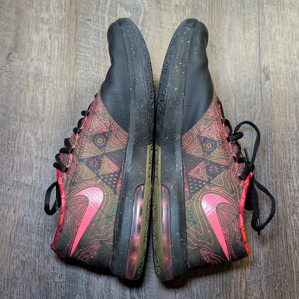 Nike KD 6 Meteorology Black Pink Lace Up Low Top Men's Size 12 Athletic Sneakers - Picture 9 of 13